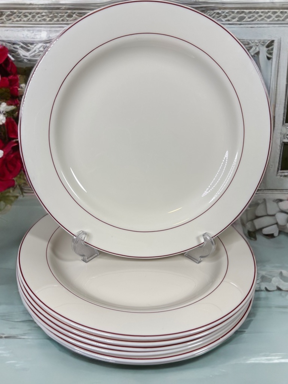 Arcopal Bordeaux wide rim dinner plates set of 7